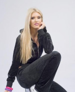 Čierna velúrová súprava, veľkosť XS – fotka 3